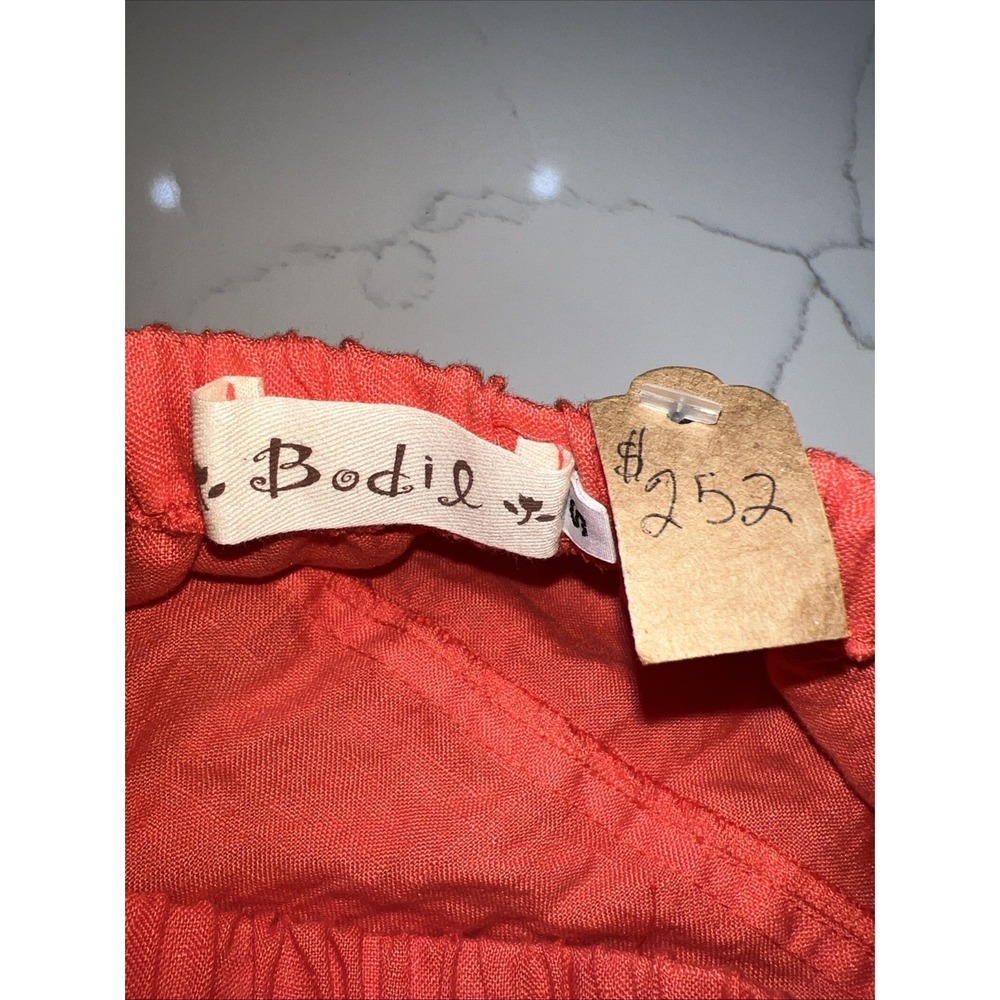 Bodil ORANGE 100% Linen Skirt SIZE SMALL MADE IN THE USA - Picture 5 of 7
